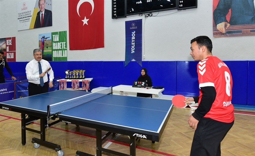 Aile Yılı ve Özel Gereksinimli Bireyler Masa Tenisi Turnuvası Başladı