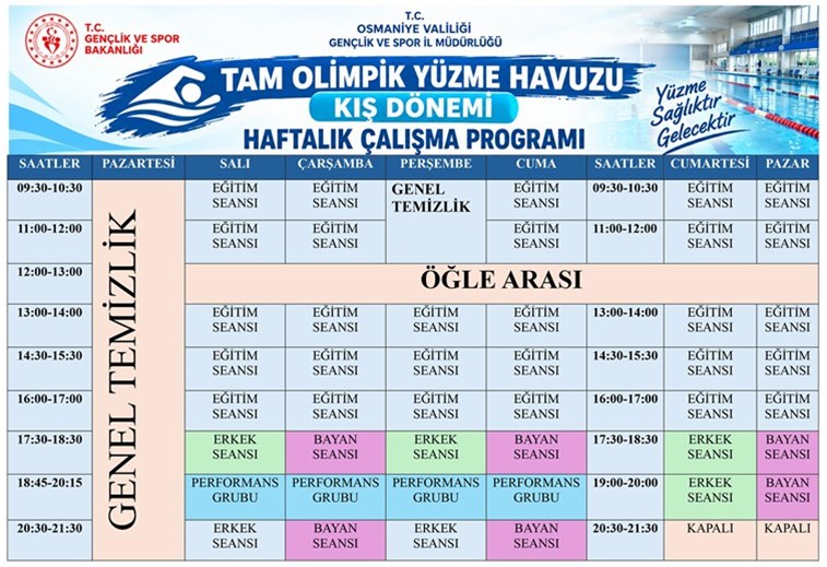 TAM OLİMPİK YÜZME HAVUZUMUZDA KIŞ DÖNEMİ BAŞLIYOR!